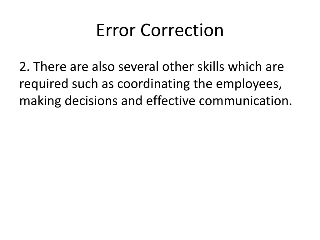 error correction 2