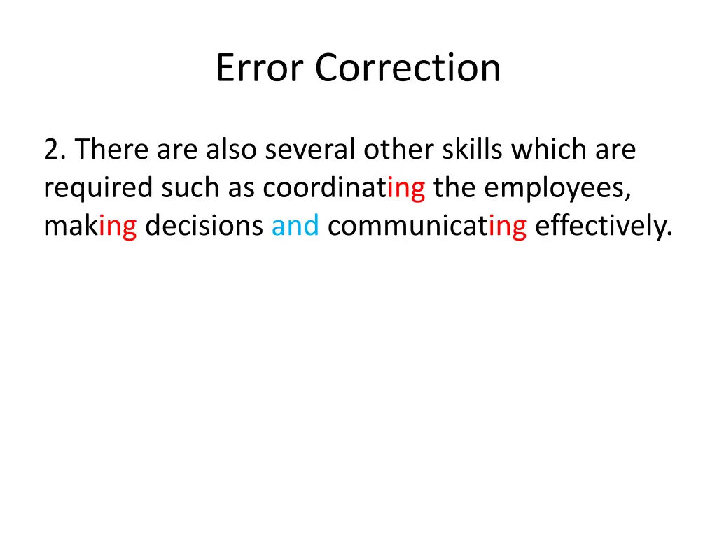 error correction 3