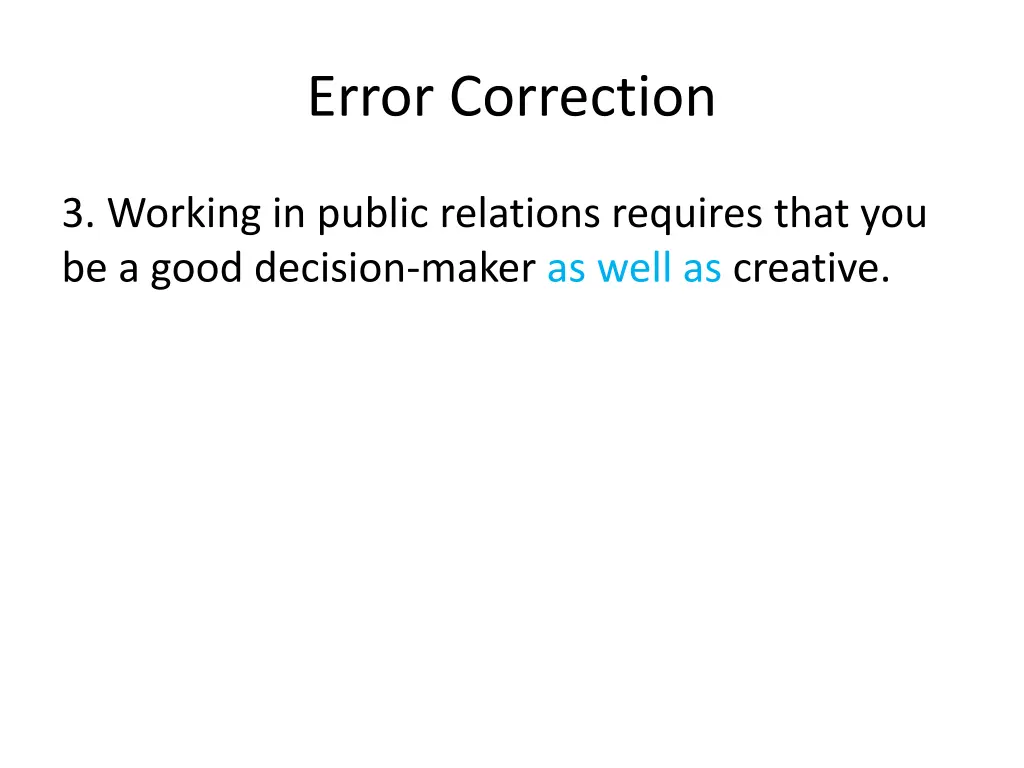 error correction 4