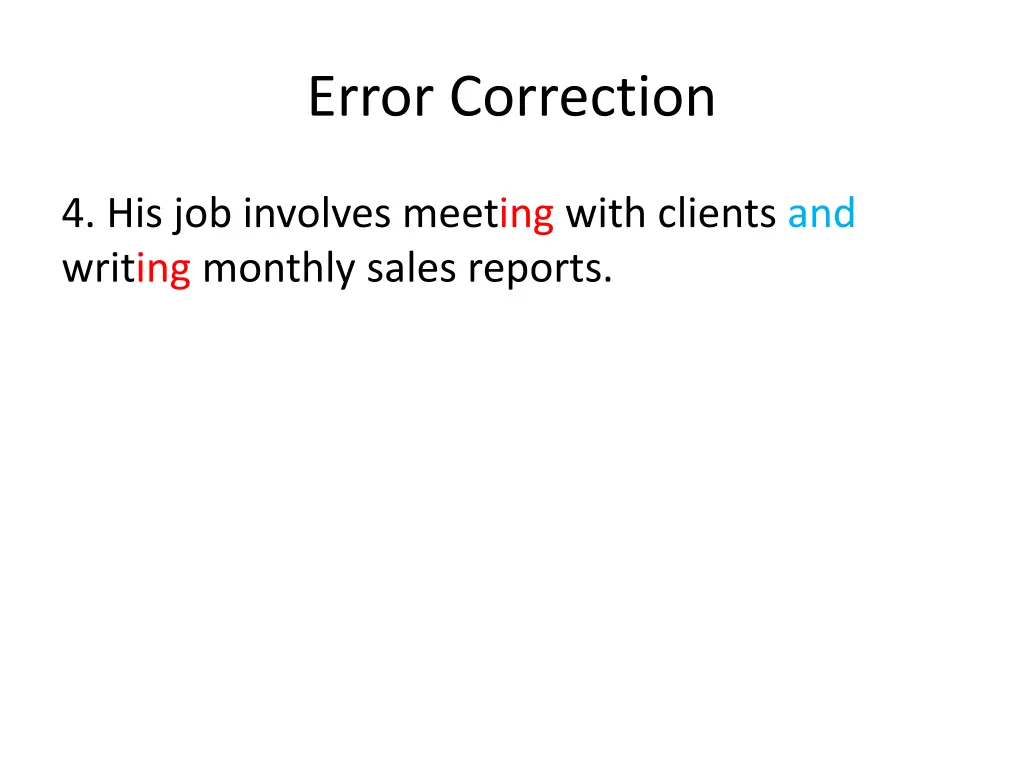 error correction 7