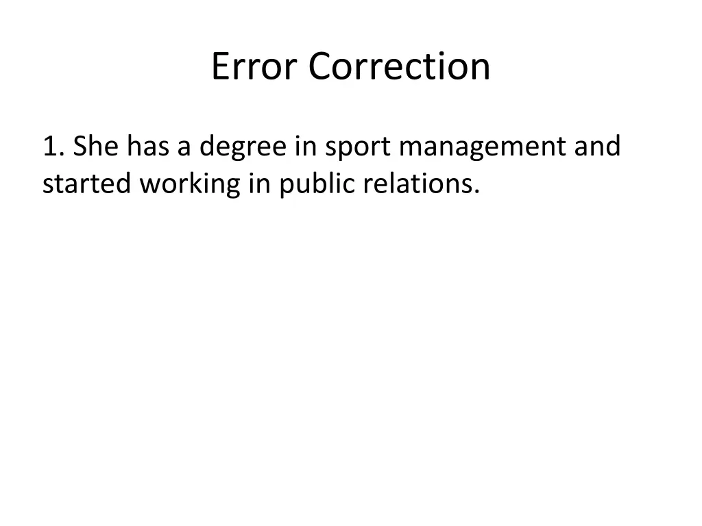 error correction