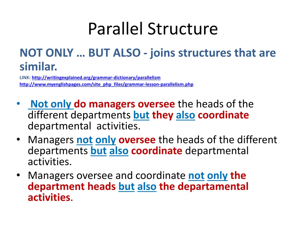 parallel structure 1