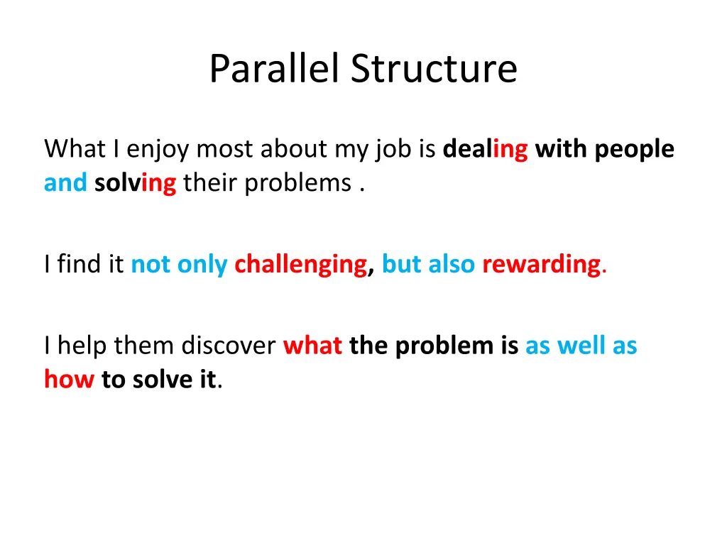 parallel structure