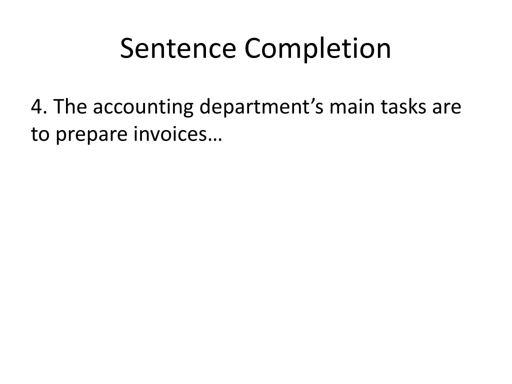 sentence completion