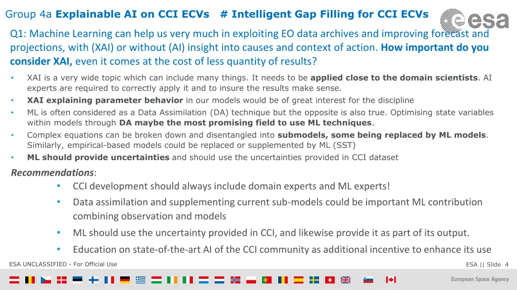 group 4a explainable ai on cci ecvs