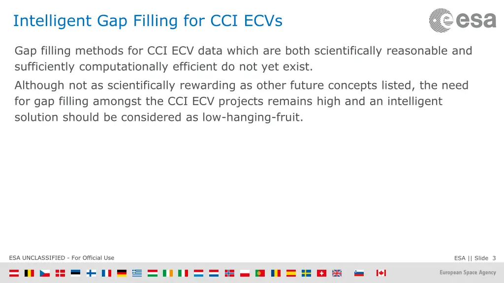 intelligent gap filling for cci ecvs