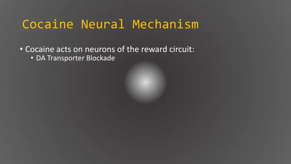 cocaine neural mechanism