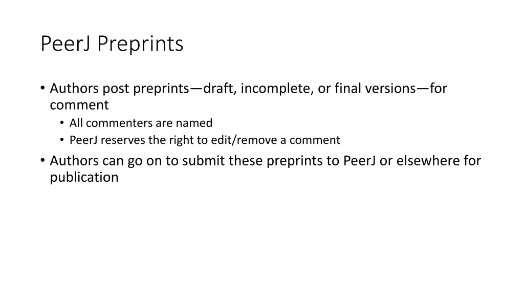 peerj preprints