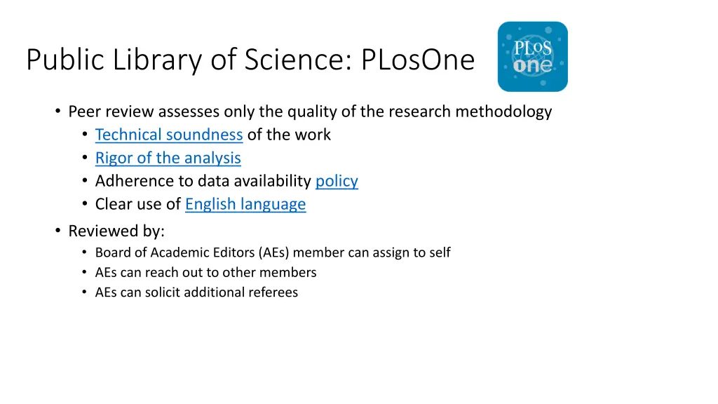 public library of science plosone