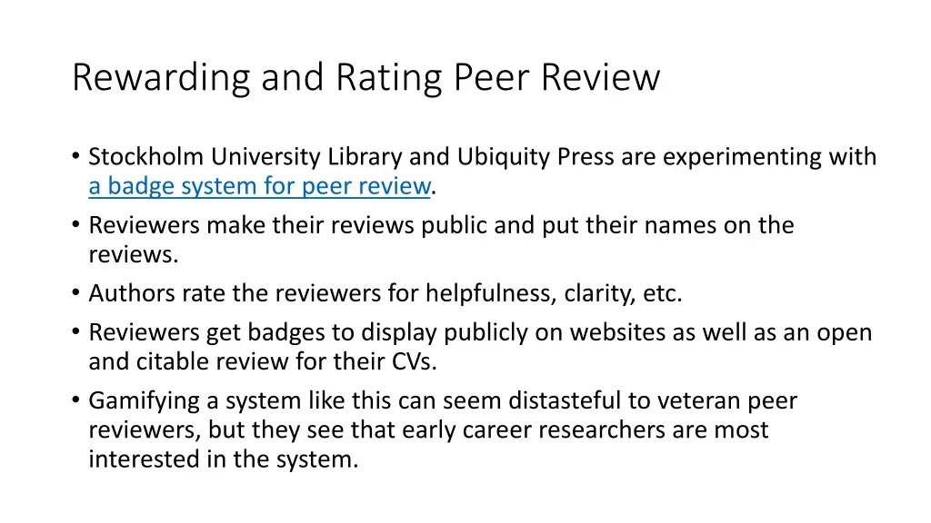 rewarding and rating peer review 1