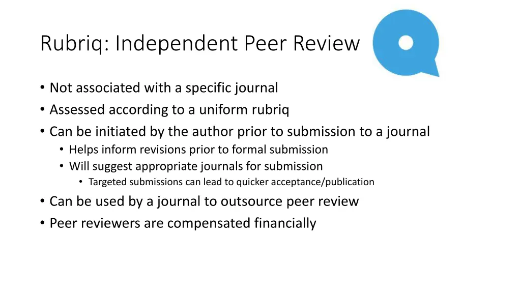 rubriq independent peer review