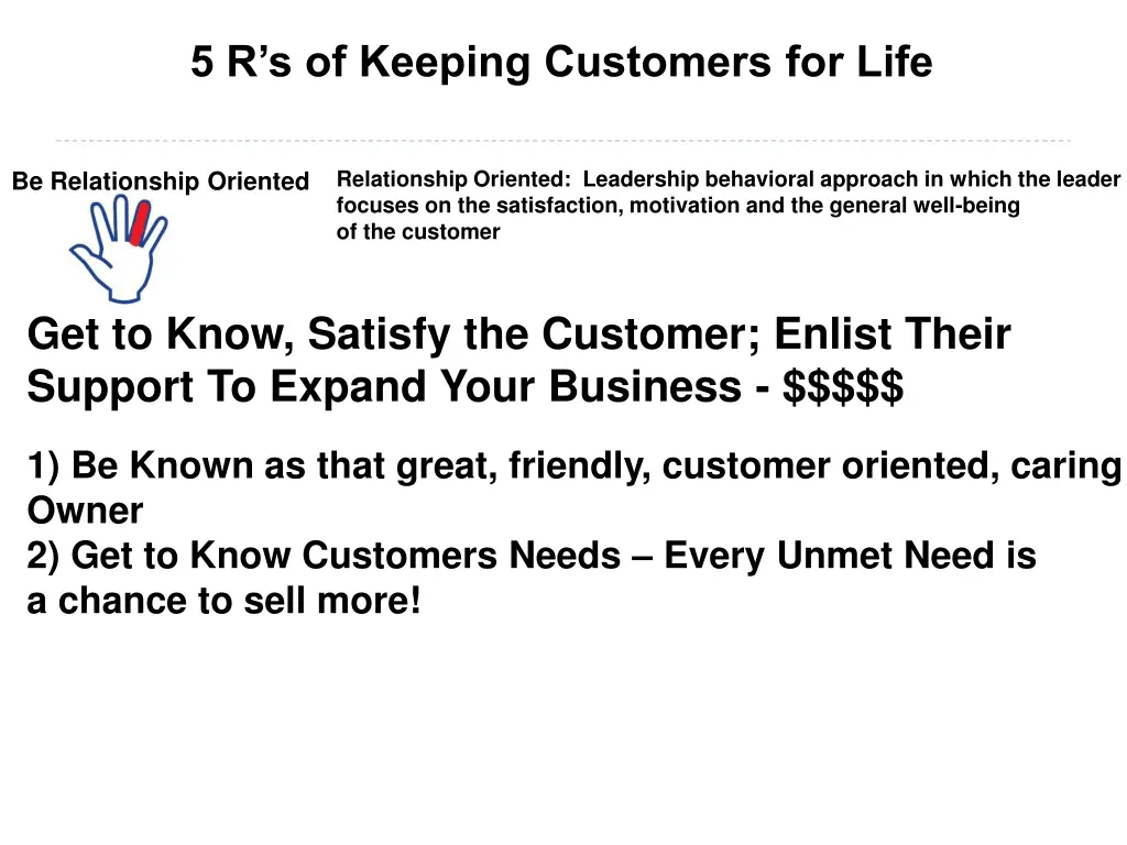 5 r s of keeping customers for life 10