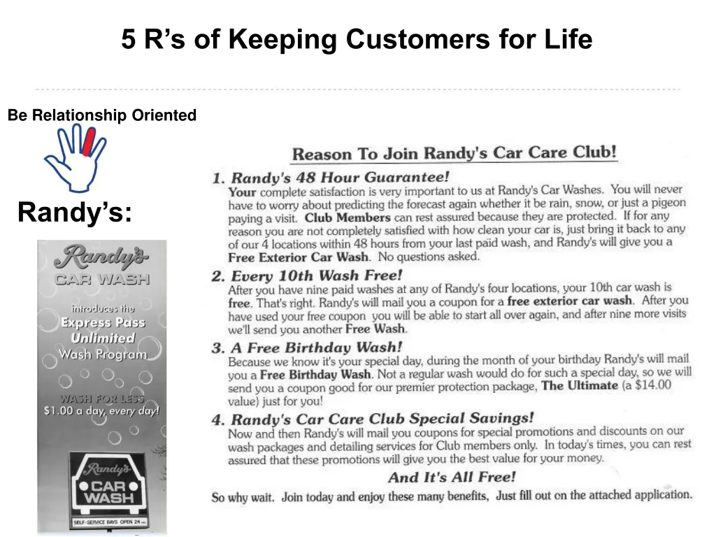 5 r s of keeping customers for life 11