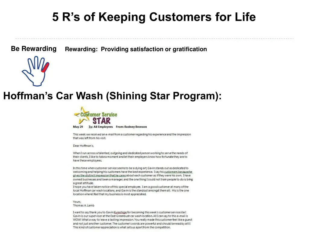 5 r s of keeping customers for life 16