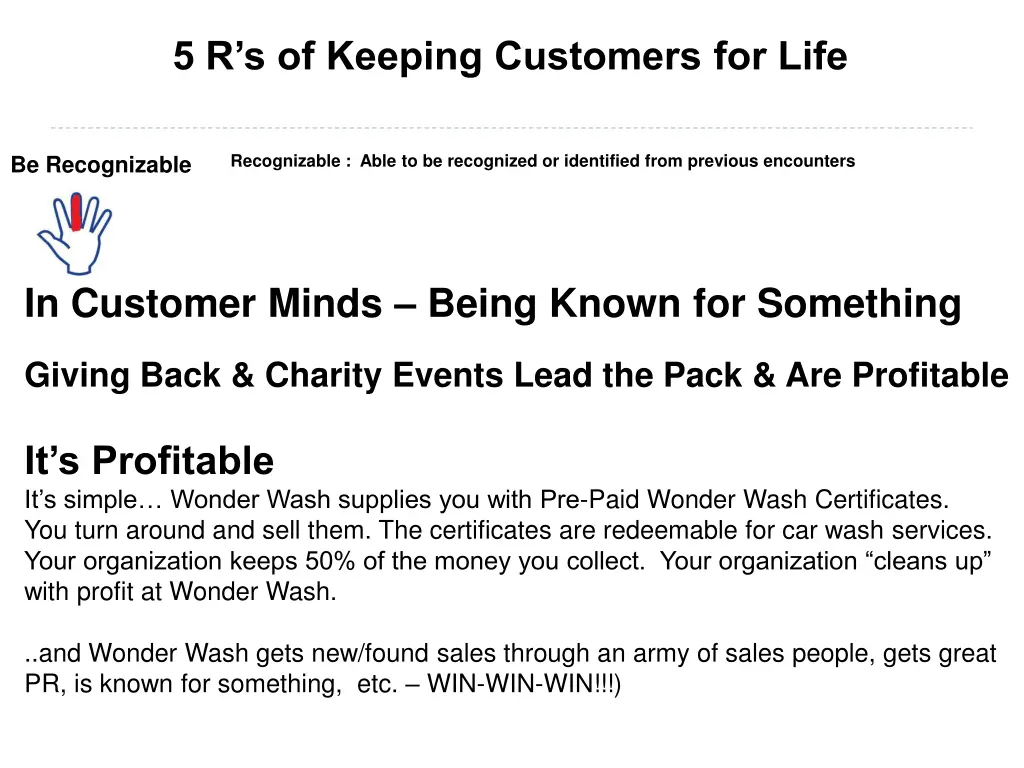 5 r s of keeping customers for life 7