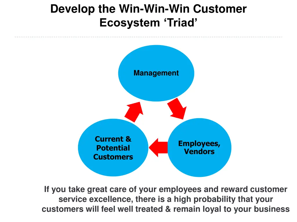 develop the win win win customer ecosystem triad