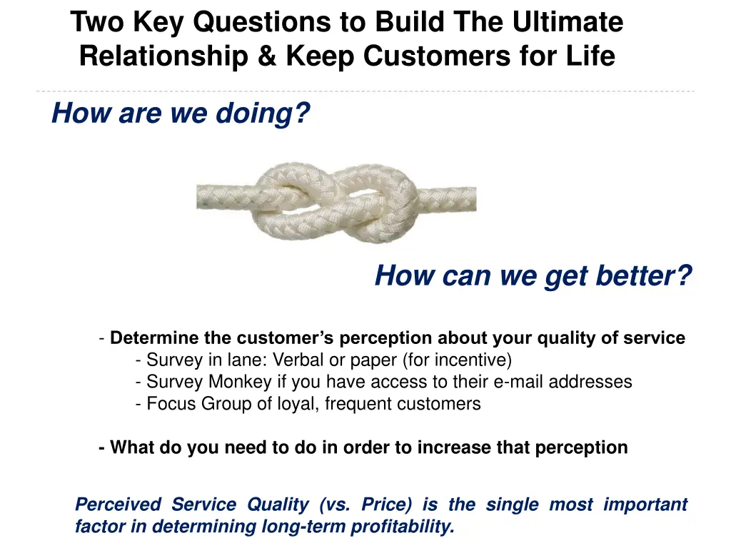 two key questions to build the ultimate