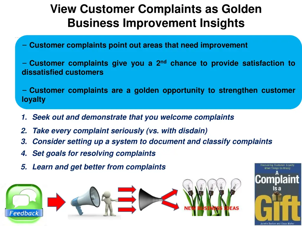 view customer complaints as golden business