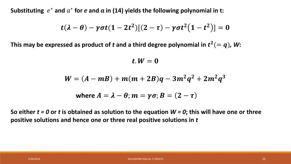 substituting and for and in 14 yields