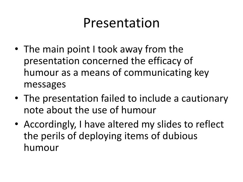 presentation