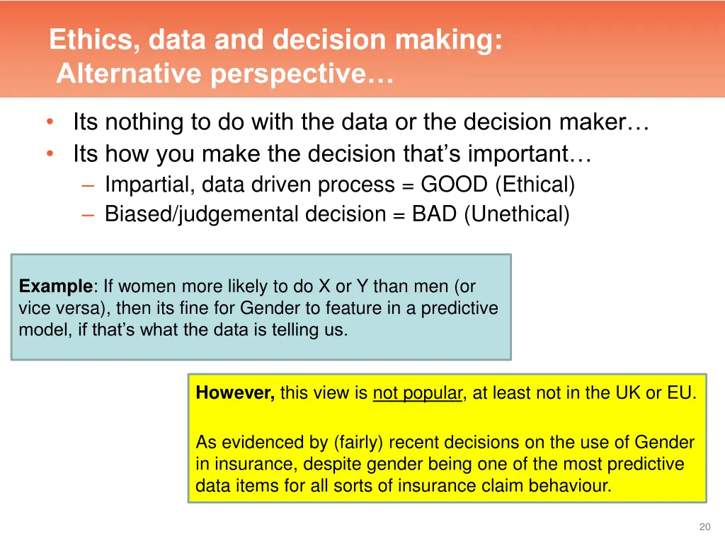 ethics data and decision making alternative