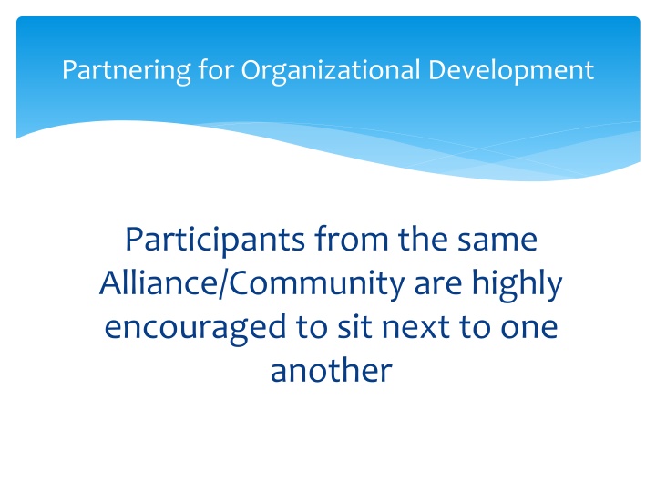 partnering for organizational development