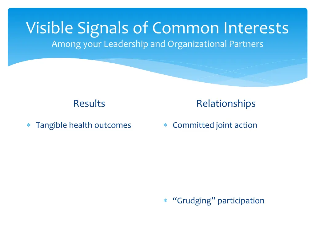 visible signals of common interests among your