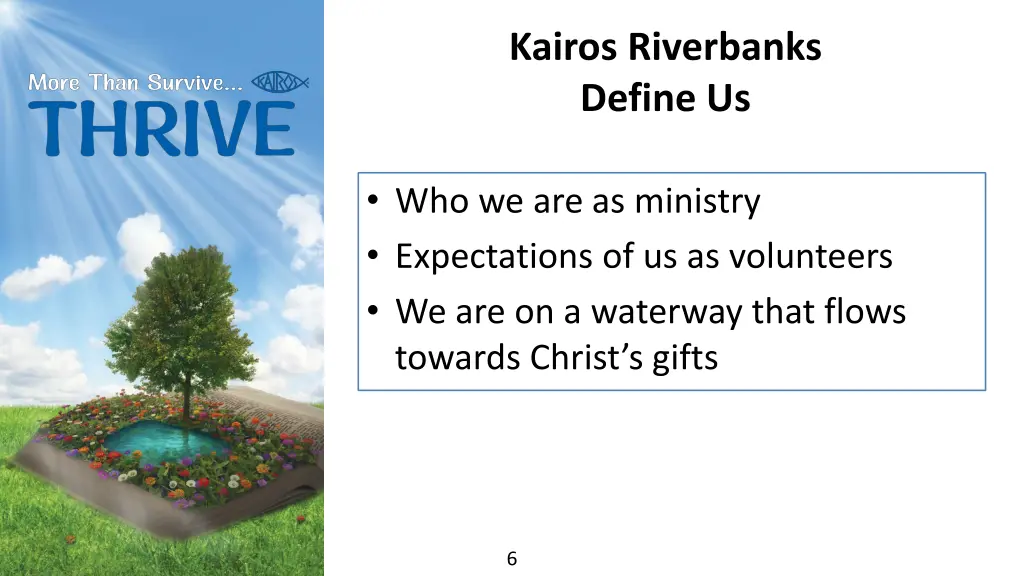 kairos riverbanks define us