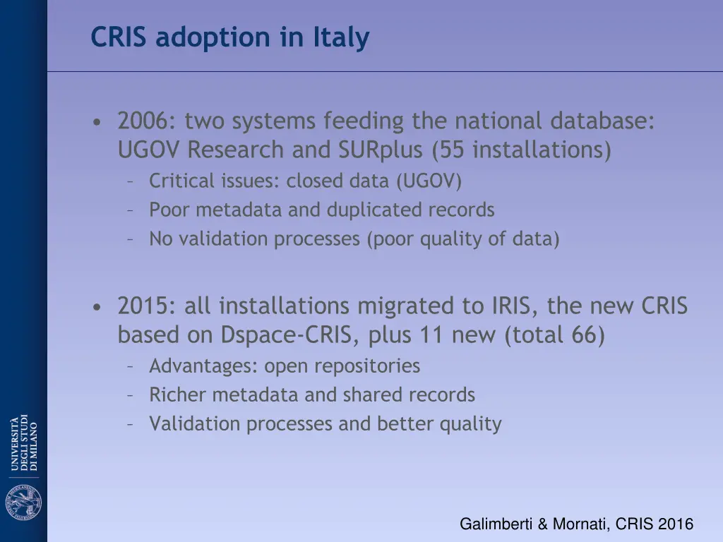 cris adoption in italy