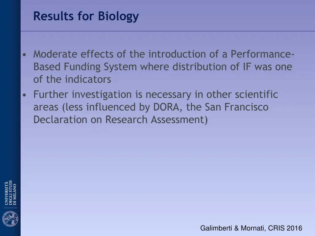 results for biology