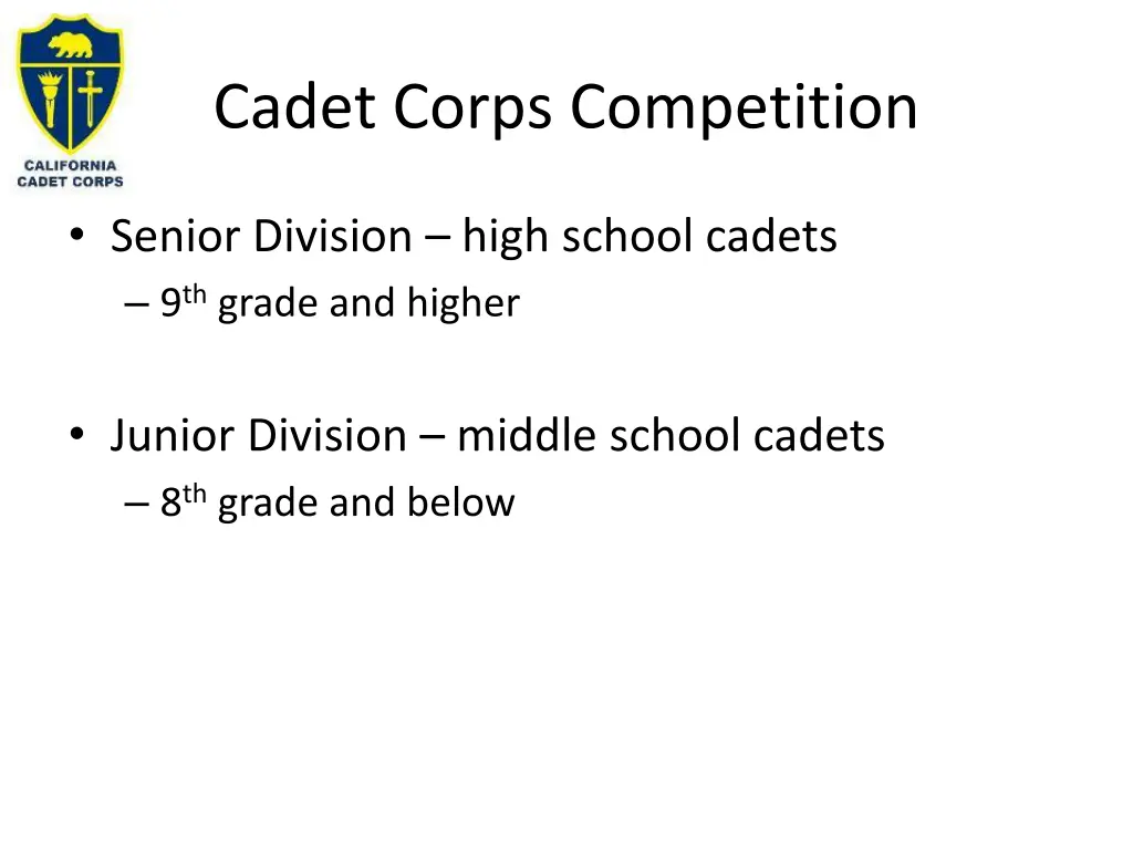 cadet corps competition