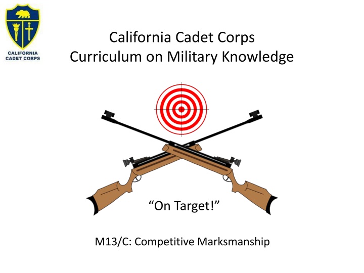 california cadet corps curriculum on military