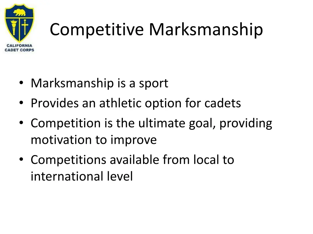 competitive marksmanship