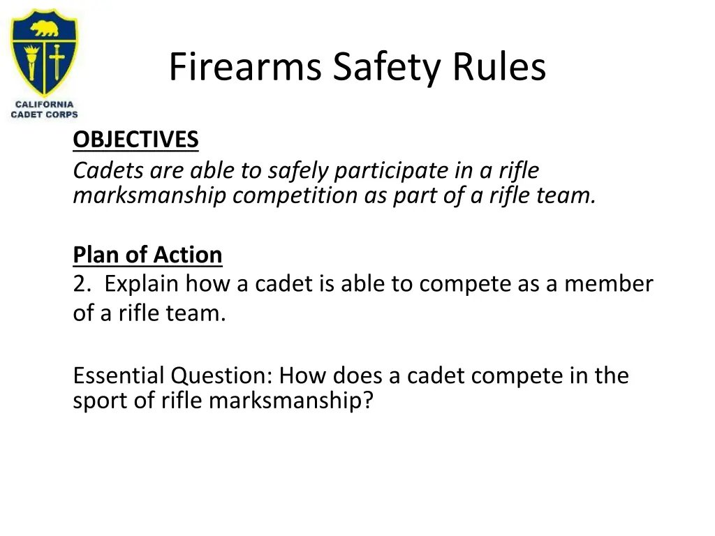 firearms safety rules