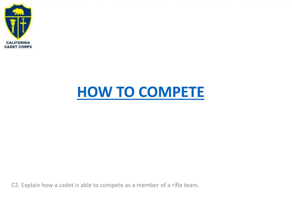 how to compete