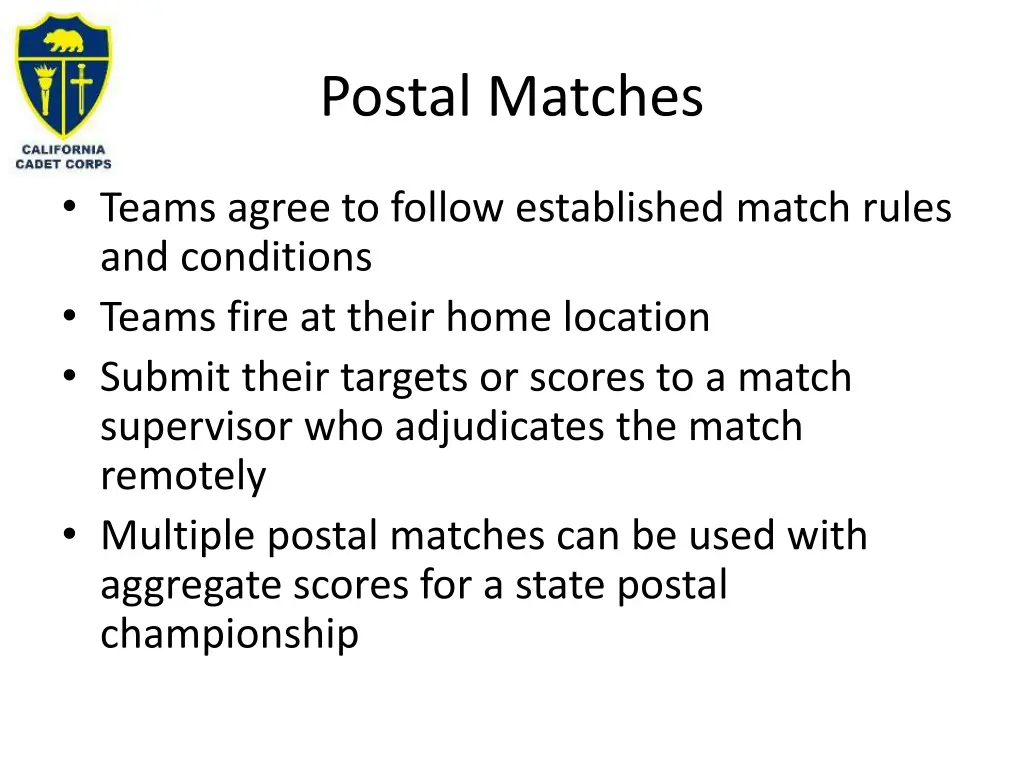 postal matches