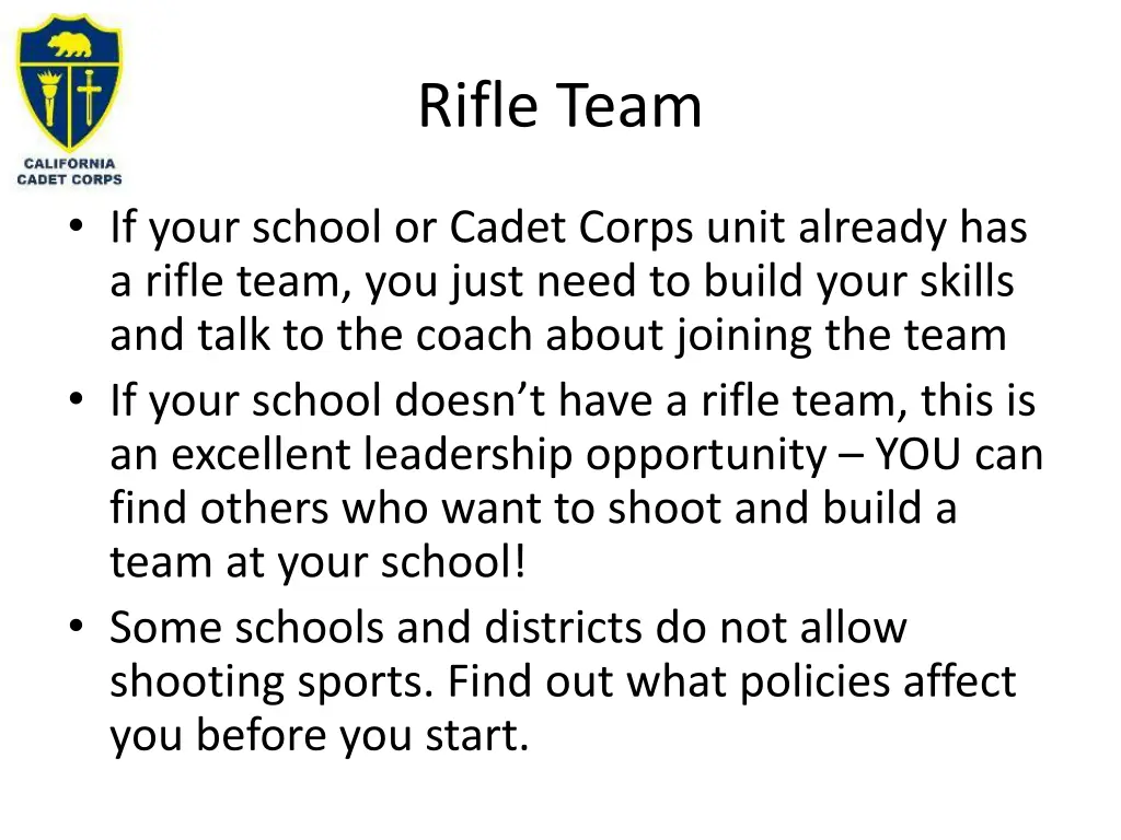 rifle team