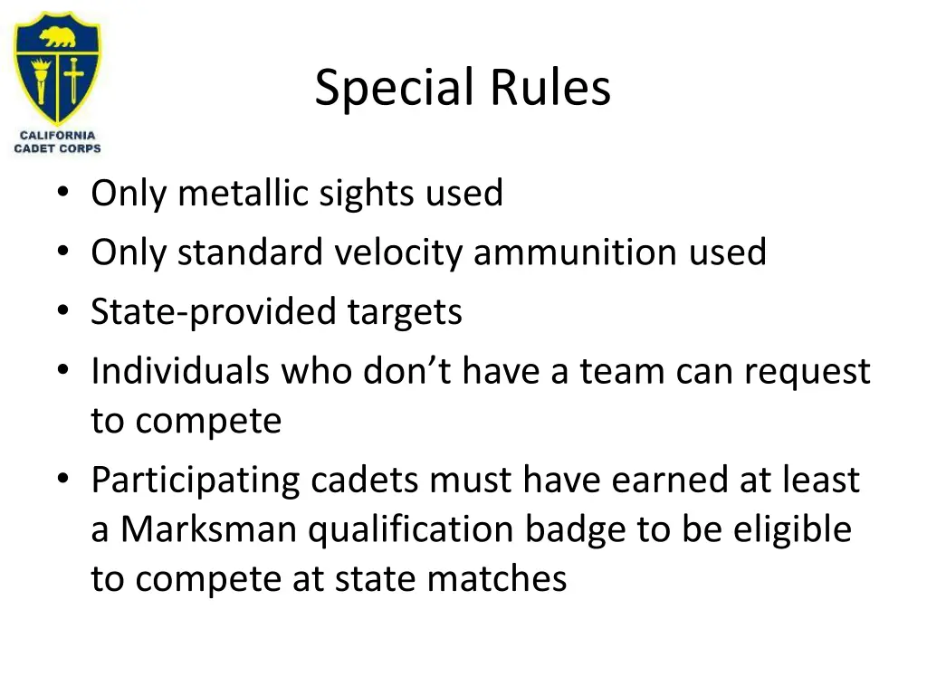 special rules