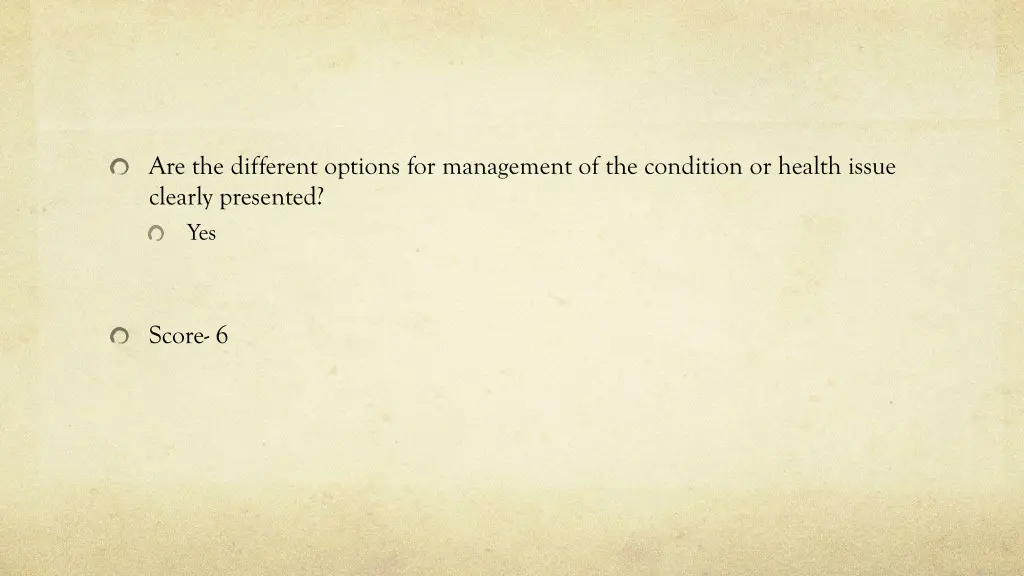 are the different options for management