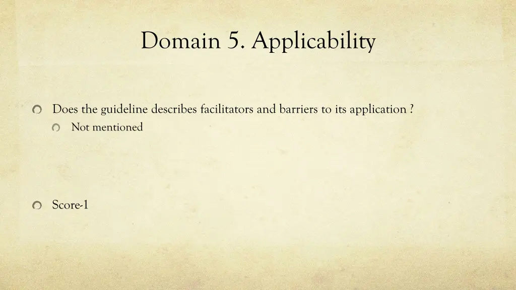 domain 5 applicability