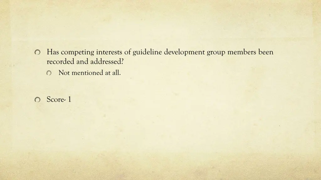 has competing interests of guideline development