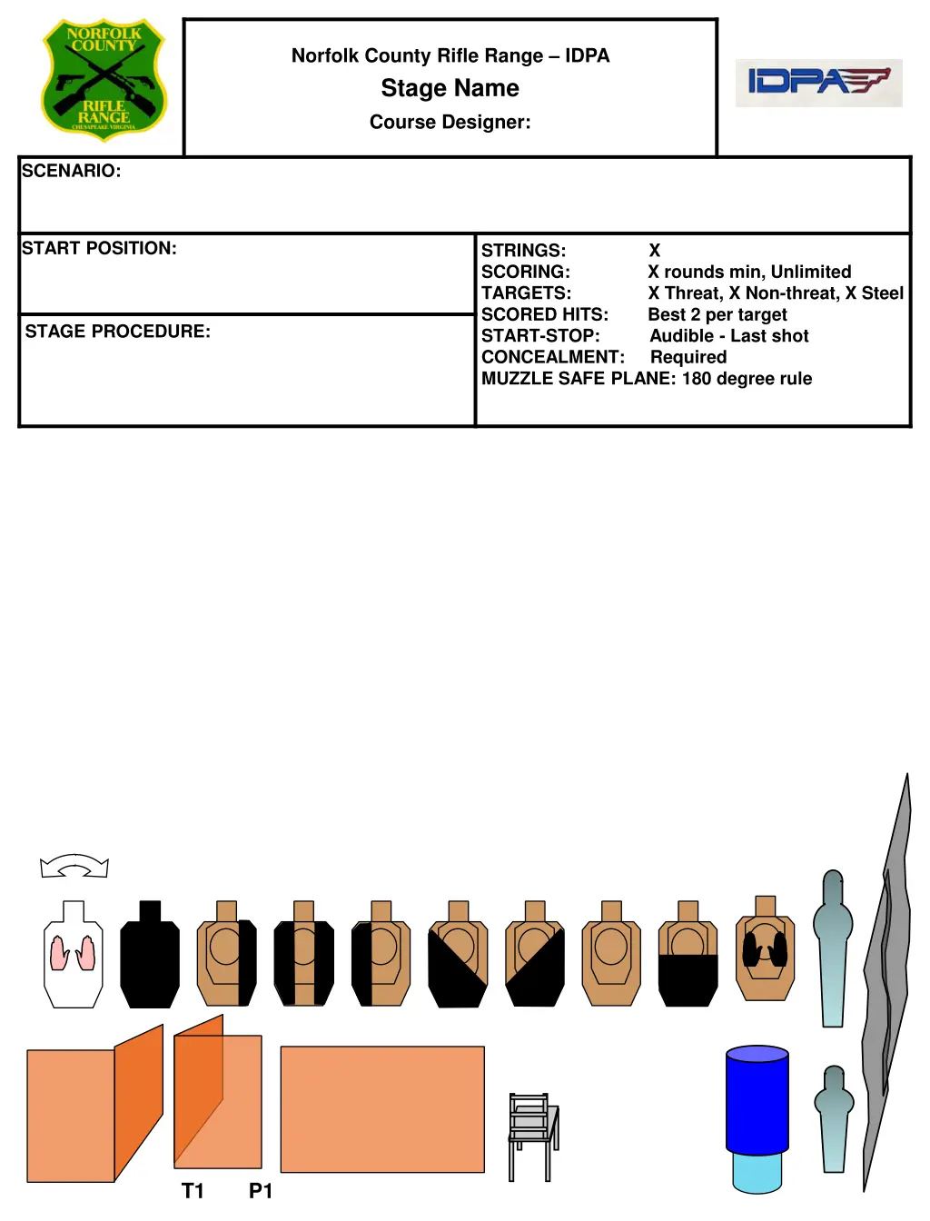 norfolk county rifle range idpa stage name course 1