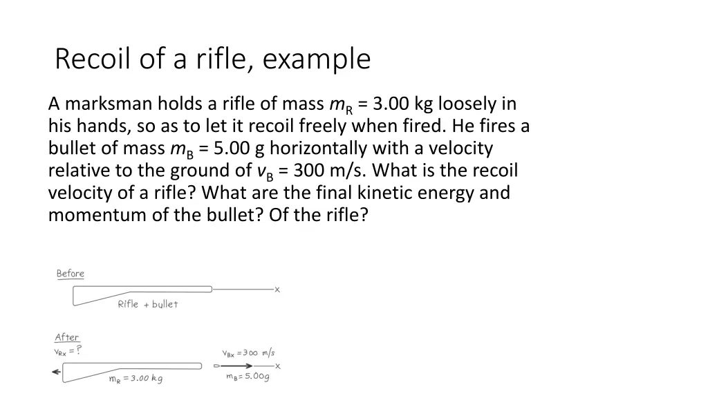 recoil of a rifle example