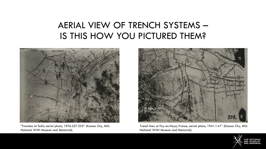 aerial view of trench systems is this