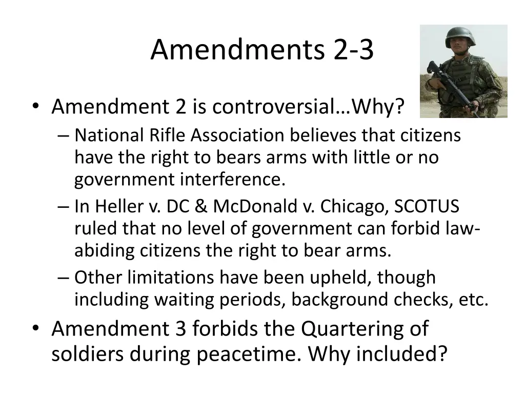 amendments 2 3