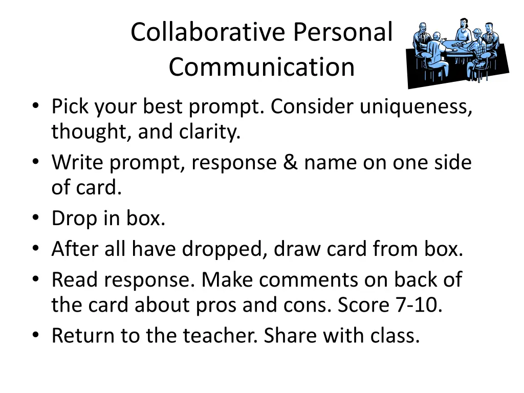 collaborative personal communication pick your