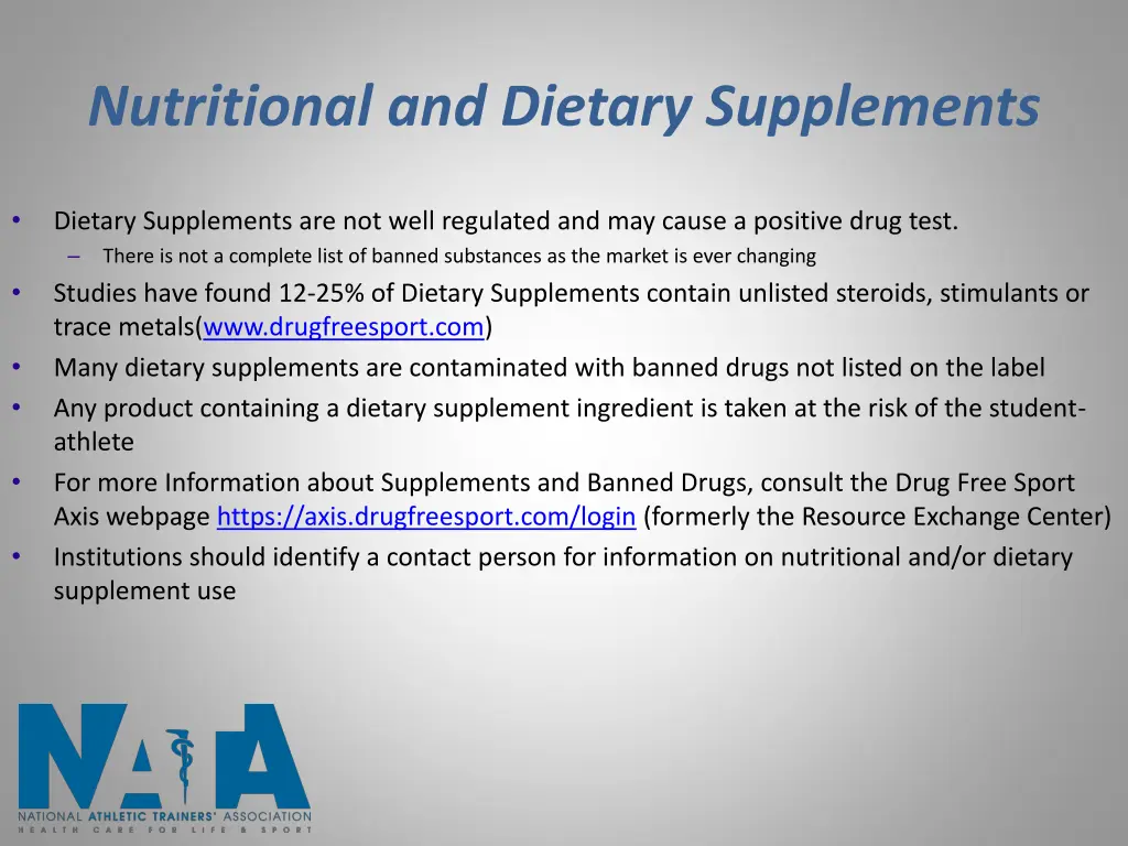 nutritional and dietary supplements