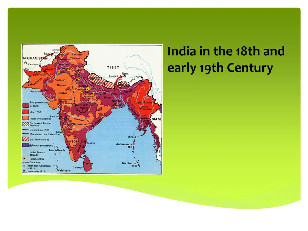 india in the 18th and early 19th century