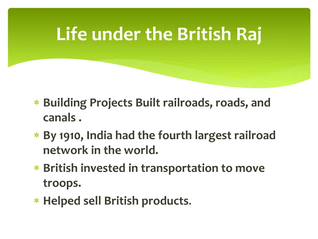 life under the british raj