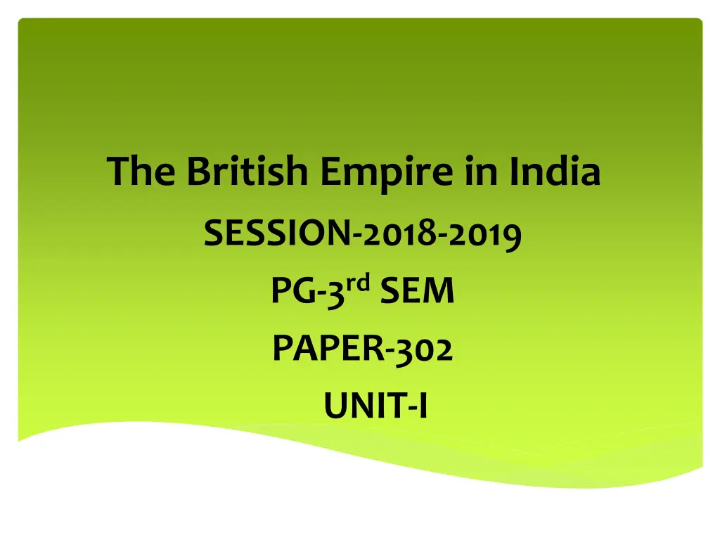 the british empire in india session 2018 2019